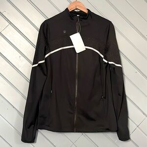 Fabletics Moira Dingle Barbour Black Zip Up Jacket
